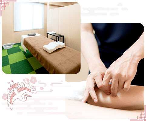 施術イメージ、清潔感のある内装